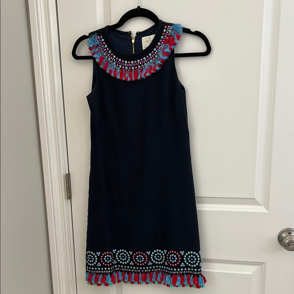 Kate Spade Denim Embellished Sheath Dress